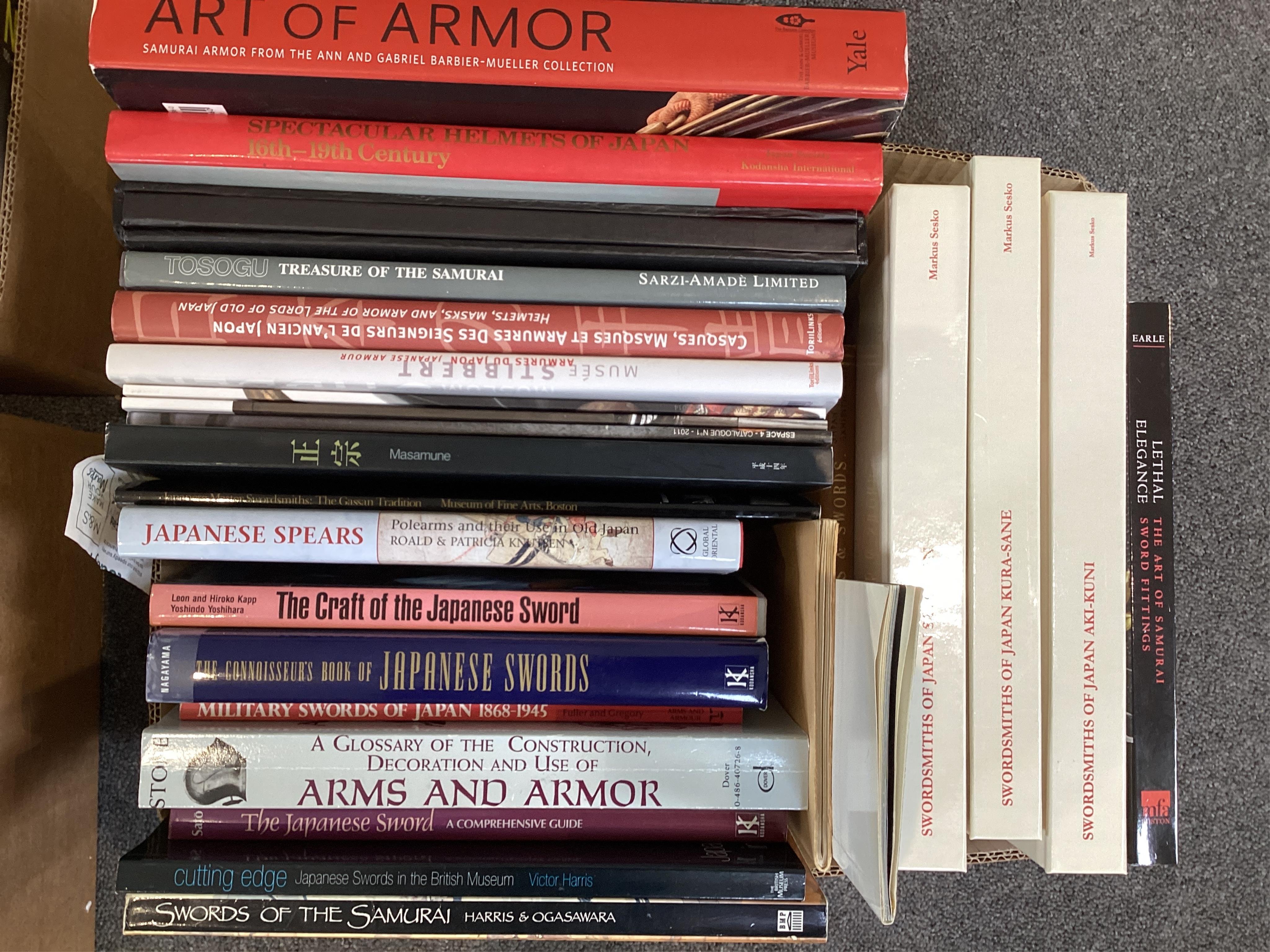 Reference works on Japanese weapons, armour, swords and fittings